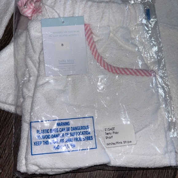 Bella Bliss size 8 terry swim cover (EUC) and shorts (new) - Picture 4 of 7